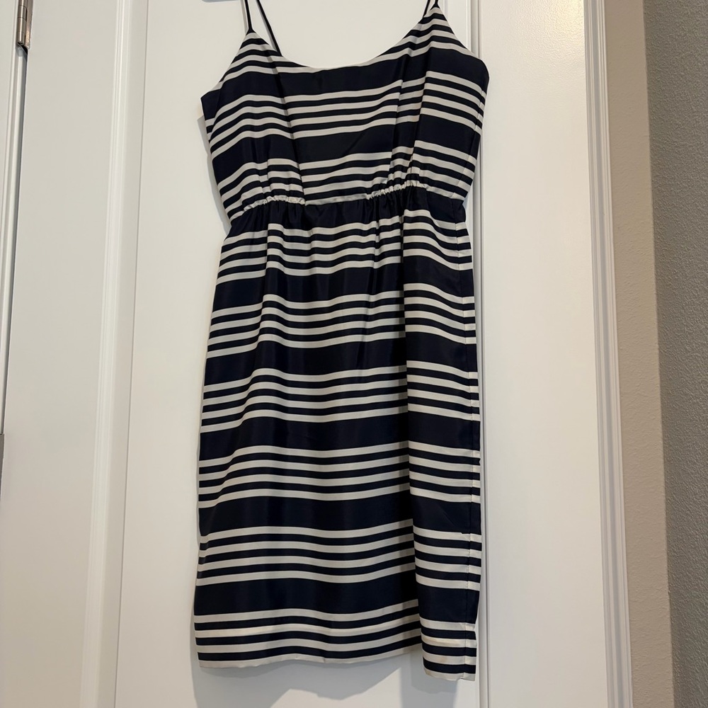 J. Crew Navy and White Striped women’s Mini Dress size 2